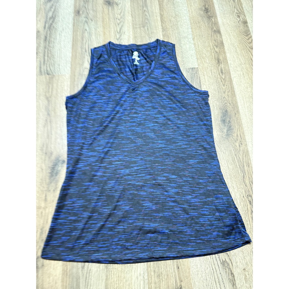 Energy Zone Tank Top Womens Medium Blue Space Dye Activewear Workout Excellent
